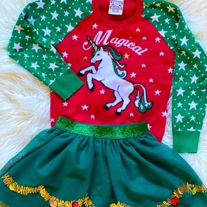 🦄SOLD🦄 Magical Holiday Sweater & Skirt 🦄🎄